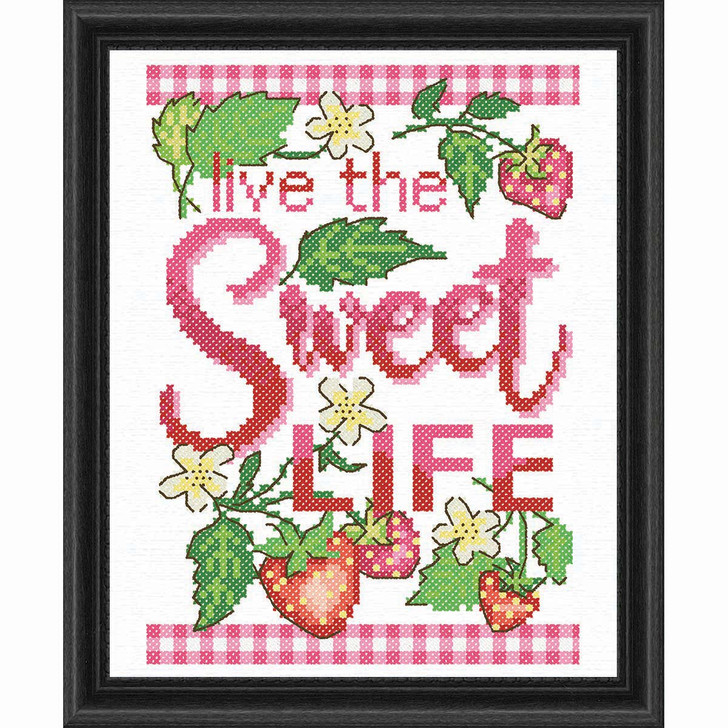Herrschners Live the Sweet Life Picture Stamped Cross-Stitch Kit