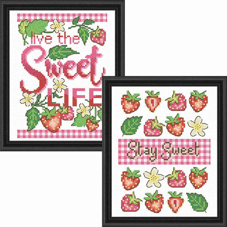 Herrschners Live Sweet & Stay Sweet Set Stamped Cross-Stitch