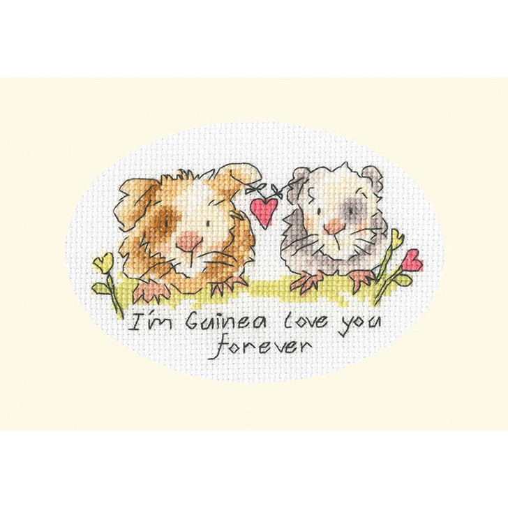 Bothy Threads I'm Guinea Love You Forever Greeting Card Counted Cross-Stitch Kit