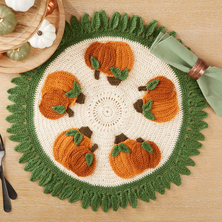 Herrschners Pumpkin Patch Table Topper Crochet Kit