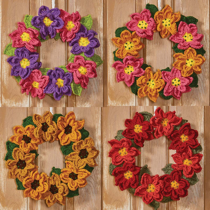 Herrschners Seasonal Wreaths-Buy 4 & Save! Crochet Kit
