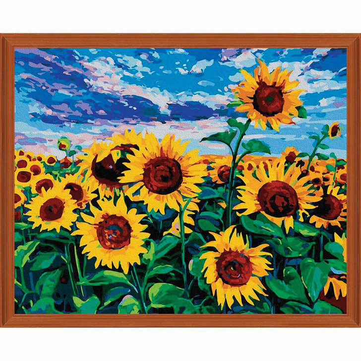 Adbrain Sunflower Field Paint by Number Kit
