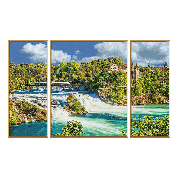 Schipper Rhine Falls Natural Spectacle Kit & Frame Paint by Number Kit