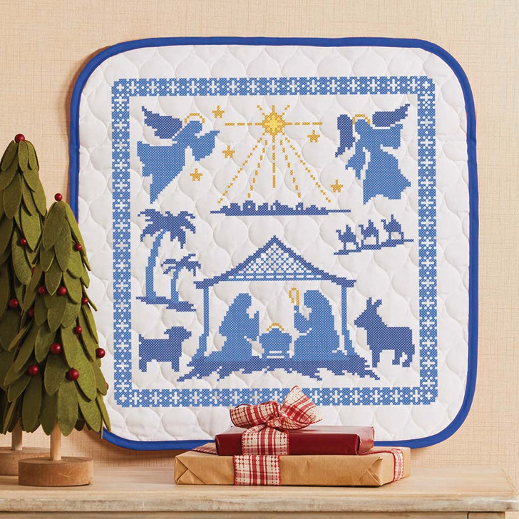 Herrschners Nativity Wall Hanging Stamped Cross-Stitch Kit