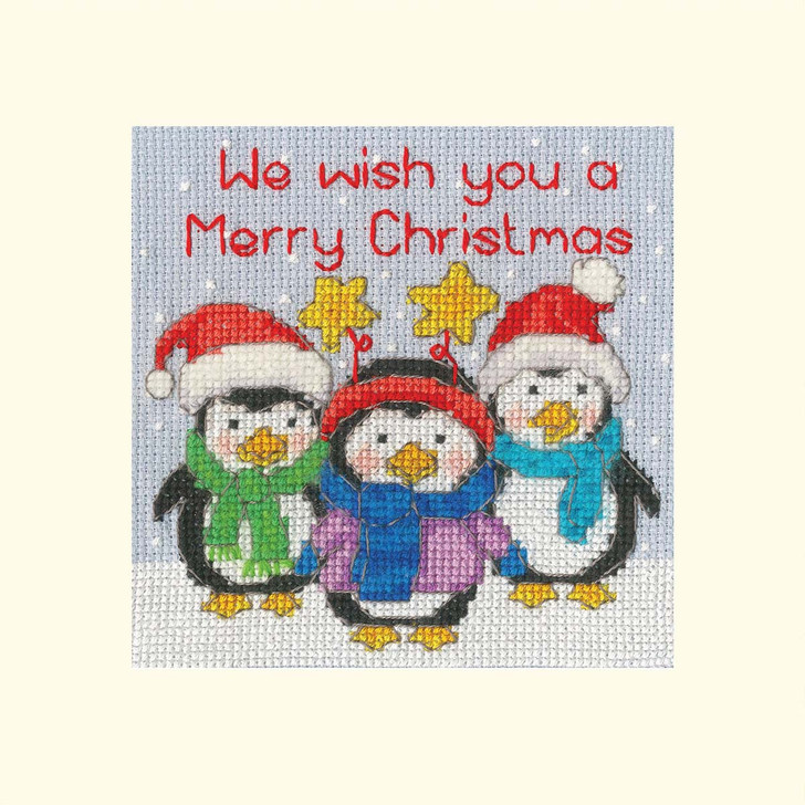 Bothy Threads Penguin Pals Christmas Greeting Card Counted Cross-Stitch Kit