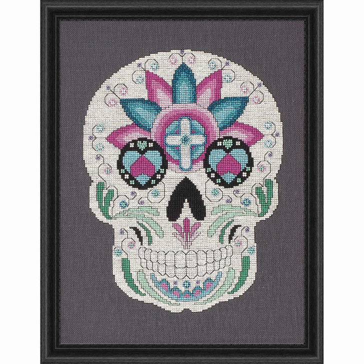 Glendon Place Sugar Skull III Chart & Fabric Counted Cross-Stitch