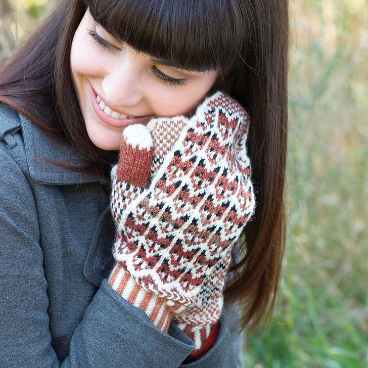 Patons Fox in the Snow Mittens Knit Kit