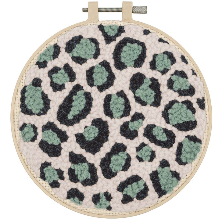 Fabric Edition, Inc. Leopard Hoop Punch Needle Kit
