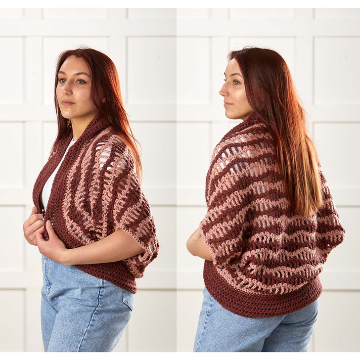 Herrschners Two-Toned Shrug Crochet Kit