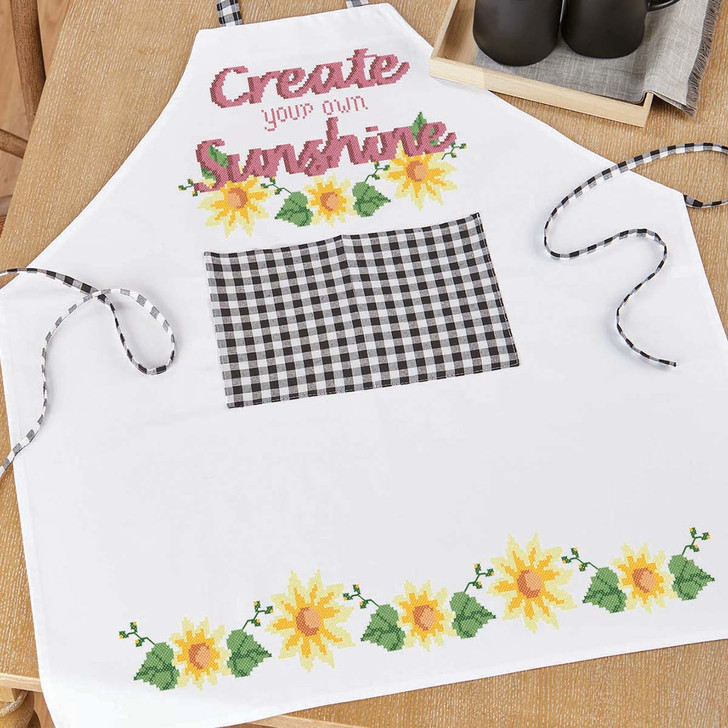 Herrschners Create Your Own Sunshine Apron Stamped Cross-Stitch