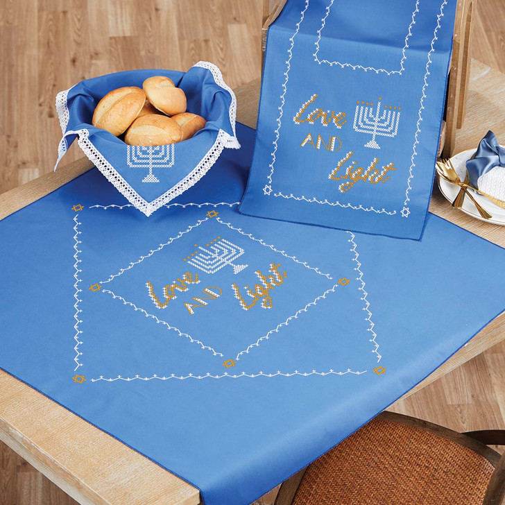 Herrschners Love & Light Set Stamped Cross-Stitch Kit