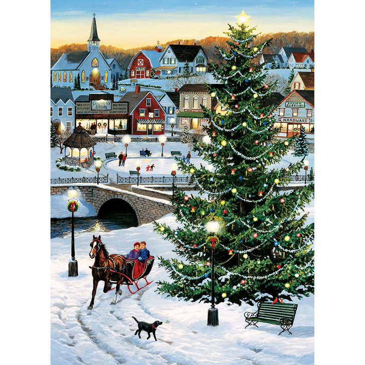 Cobble Hill Village Tree Jigsaw Puzzle