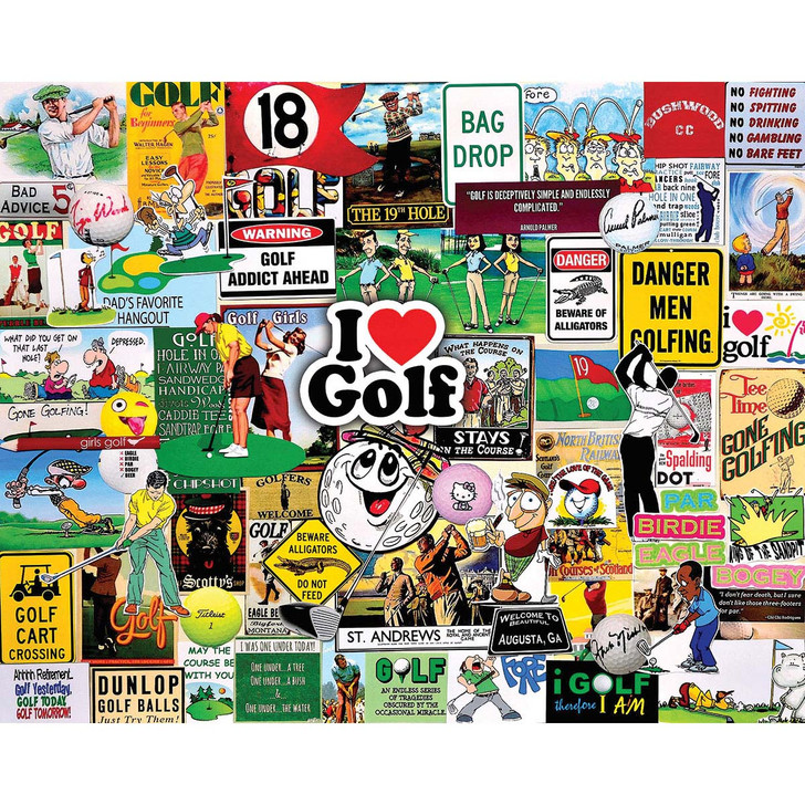 White Mountain I Love Golf Jigsaw Puzzle