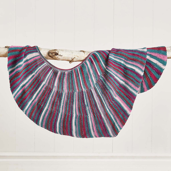 Willow Yarns Stripy Crescent Shawl Paid Download