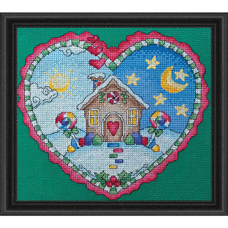 Abris Art Christmas Gingerbread Kit & Frame Counted Cross-Stitch