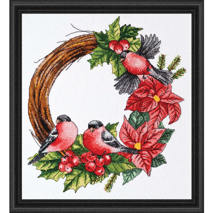 Abris Art Holiday Wreath Counted Cross-Stitch Kit