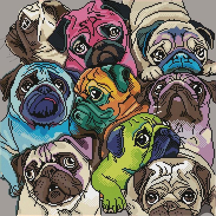 Diamond Dotz World of Pugs Diamond Painting