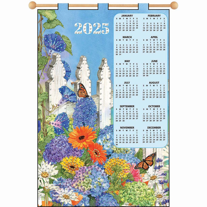 Design Works Fence Post Floral Calendar Felt & Sequin Kit