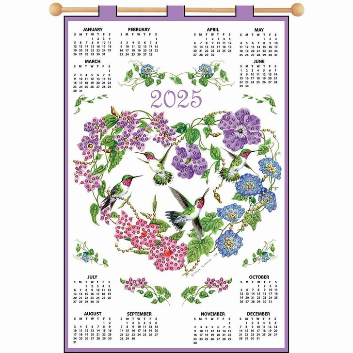 Design Works Hummingbird Heart Calendar Felt & Sequin Kit