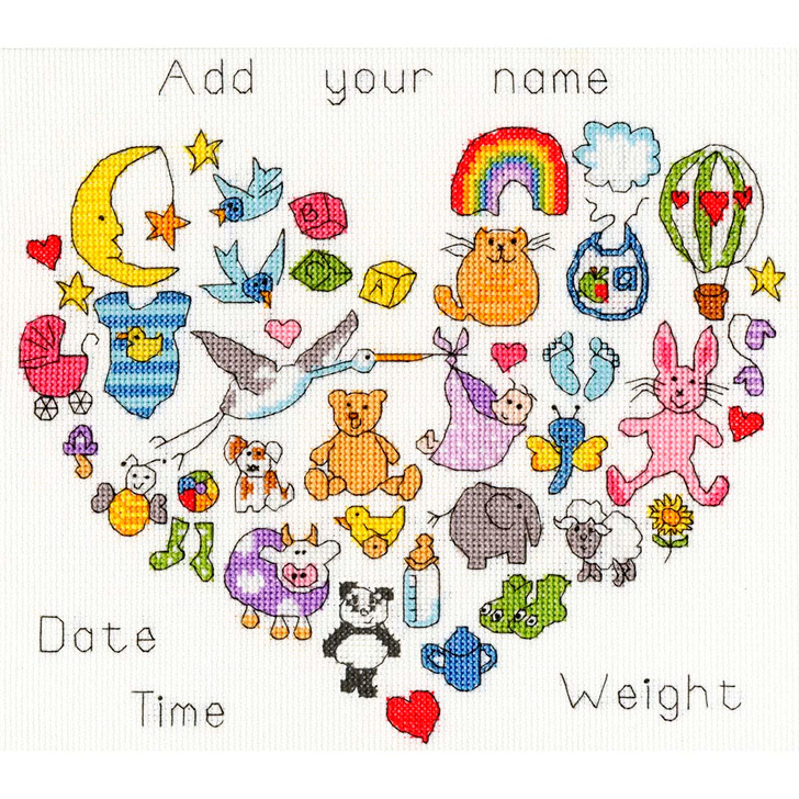 Bothy Threads Baby Heart Counted Cross-Stitch Kit