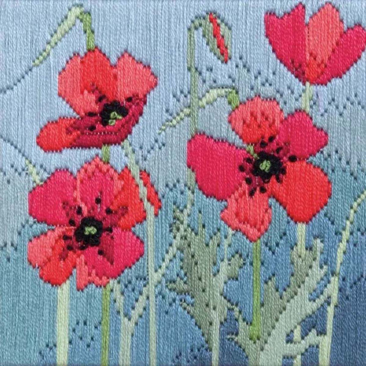 Bothy Threads Wild Poppies Long Stitch Needlepoint Kit