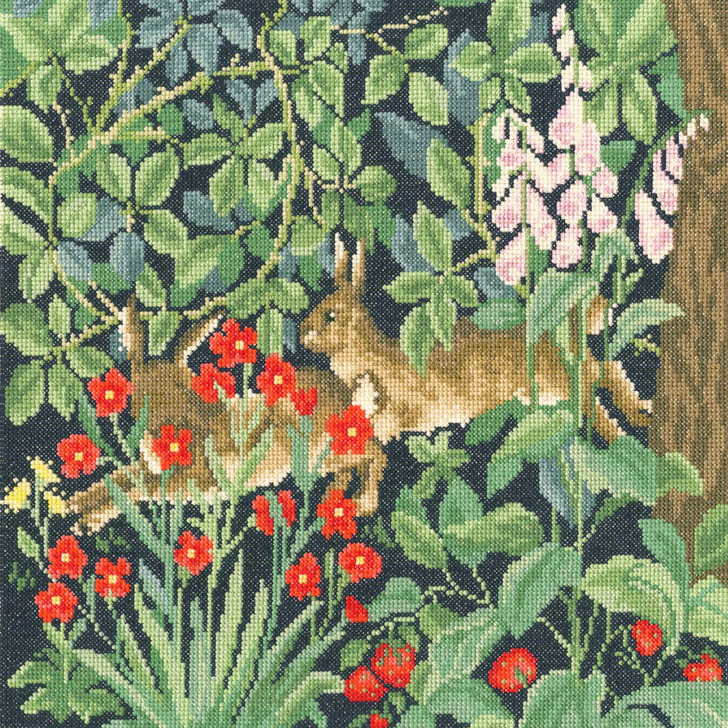 Bothy Threads Greenery Hares Counted Cross-Stitch Kit