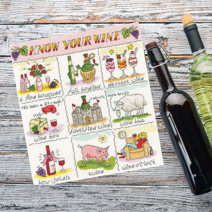 Bothy Threads Know Your Wine Counted Cross-Stitch Kit