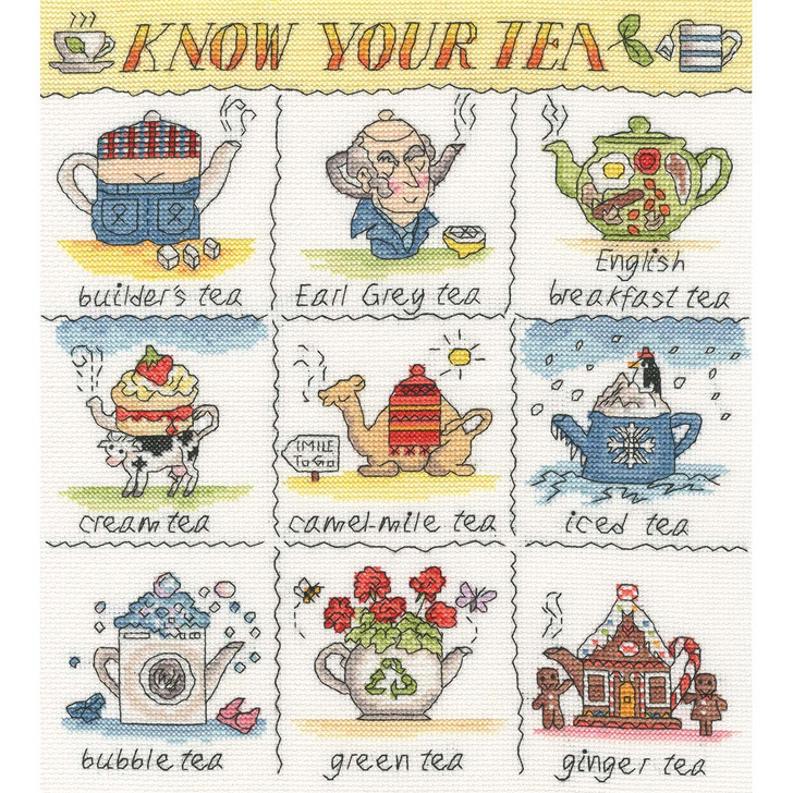 Bothy Threads Know Your Tea Counted Cross-Stitch Kit