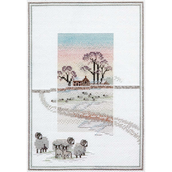 Bothy Threads Misty Mornings - Snowy Sheep Counted Cross-Stitch Kit