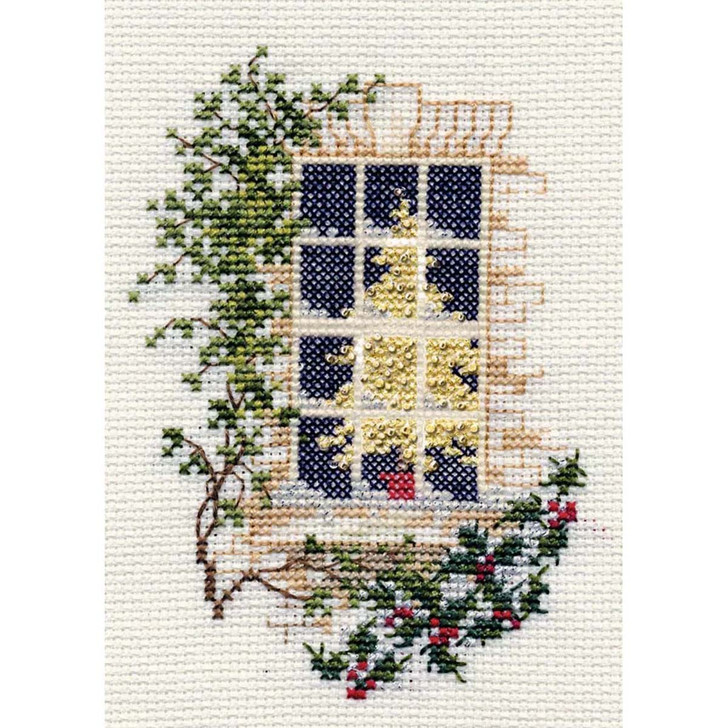 Bothy Threads Christmas Window Christmas Card Counted Cross-Stitch Kit