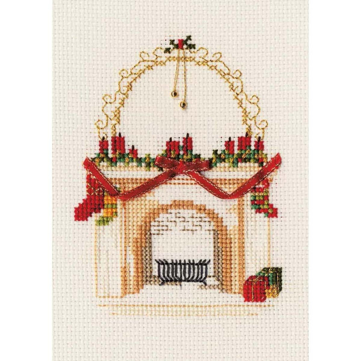 Bothy Threads Fireplace Christmas Card Counted Cross-Stitch Kit