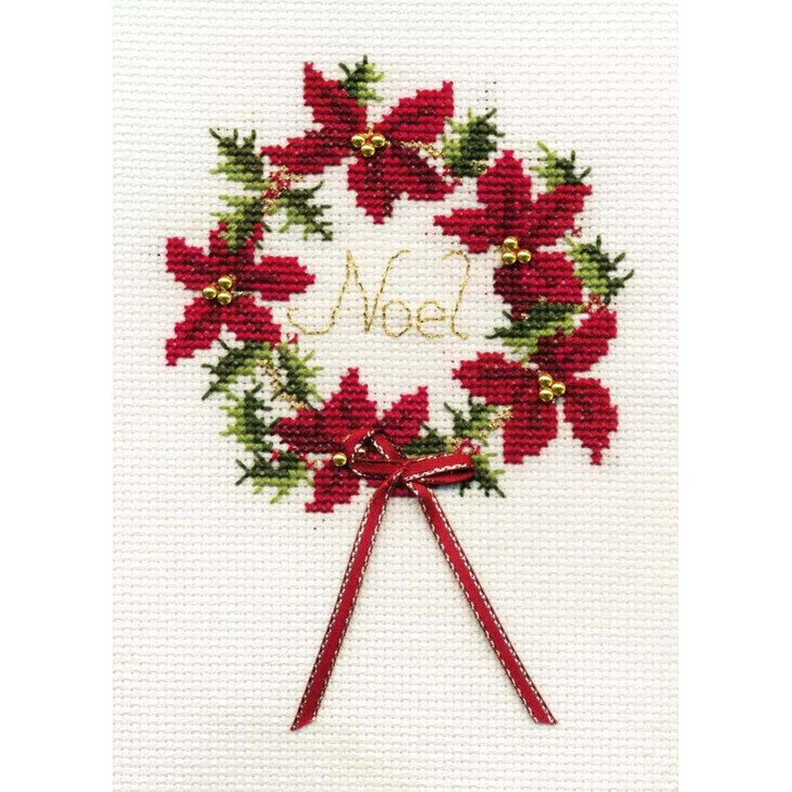 Bothy Threads Wreath Christmas Card Counted Cross-Stitch Kit