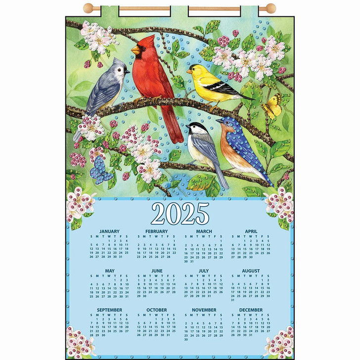 Design Works Garden Birds Calendar Felt & Sequin Kit