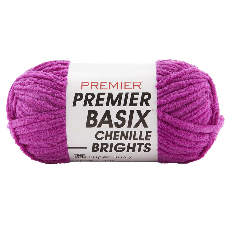 Premier Basix Chenille Brights Yarn – Super Soft Yarn for Cozy Crafts