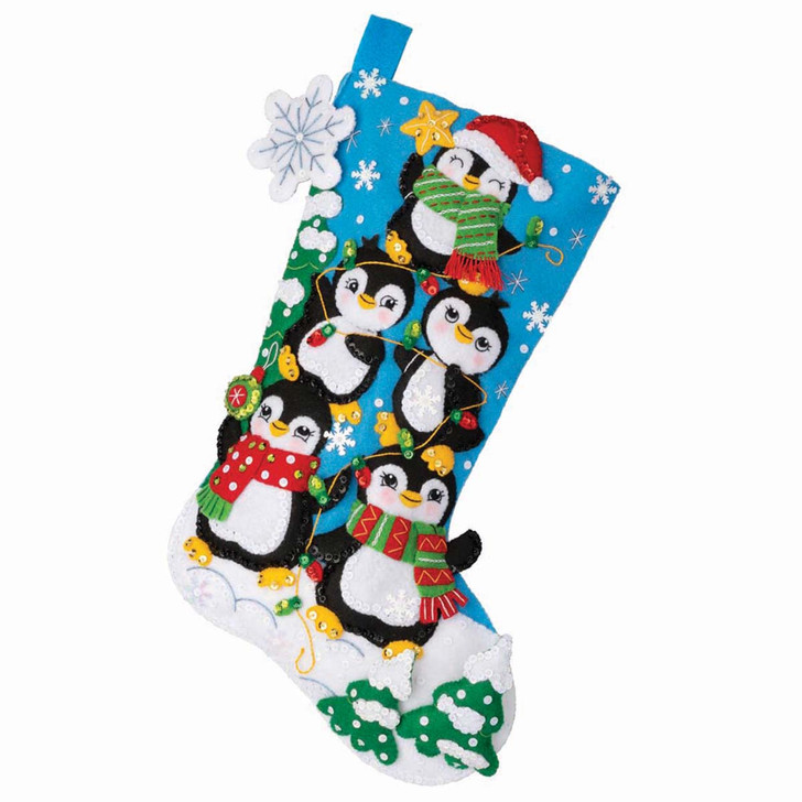 Bucilla Penguin Tree Trimming Stocking Kit