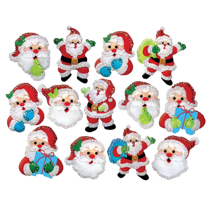 Design Works Santa Fun Felt & Sequin Kit