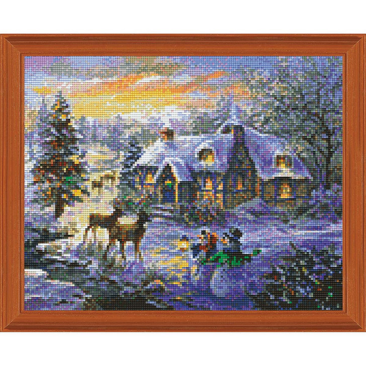 PixelHobby Cottage at Christmas Mosaic Art Kit