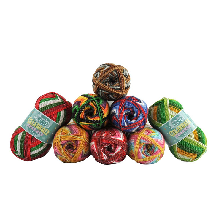 Herrschners Worsted 8 Celebrate Sparkle Palette Yarn Pack