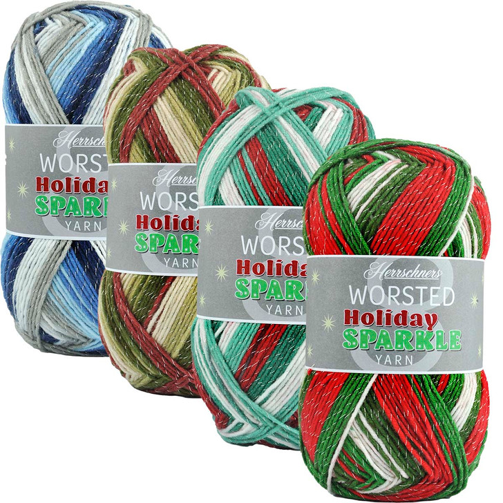 Herrschners Worsted 8 Holiday Sparkle Palette Yarn