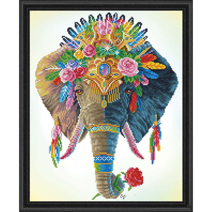 Diamond Dotz Bohemian Elephant Kit & Frame Diamond Painting