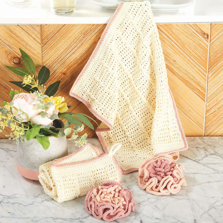 Willow Yarns Petal Perfection Towels & Scrubbies Crochet Kit