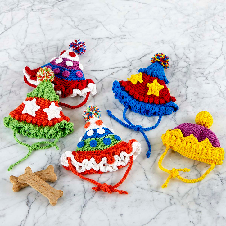 Herrschners Paw-ty Hats Crochet Kit