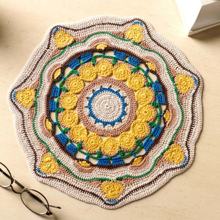 Aunt Lydia's Sun Blossom Mandala Doily Crochet Kit