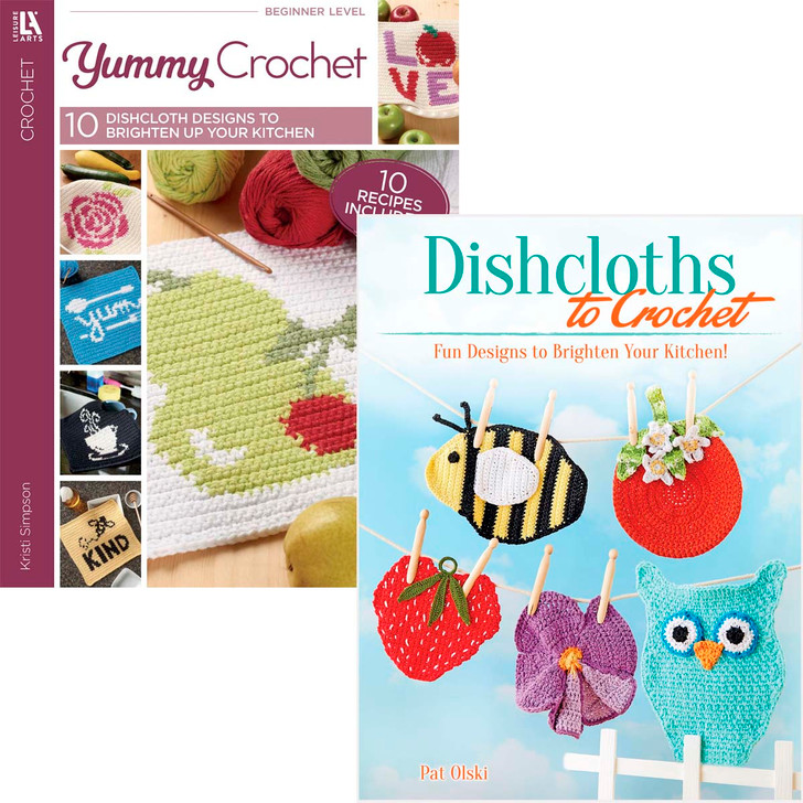 Leisure Arts Yummy Crochet, Dishcloths to Crochet - BUY BOTH & SAVE