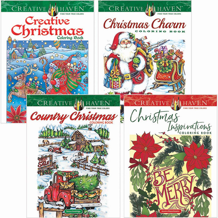 Dover Christmastime, Set of 4 Coloring Book