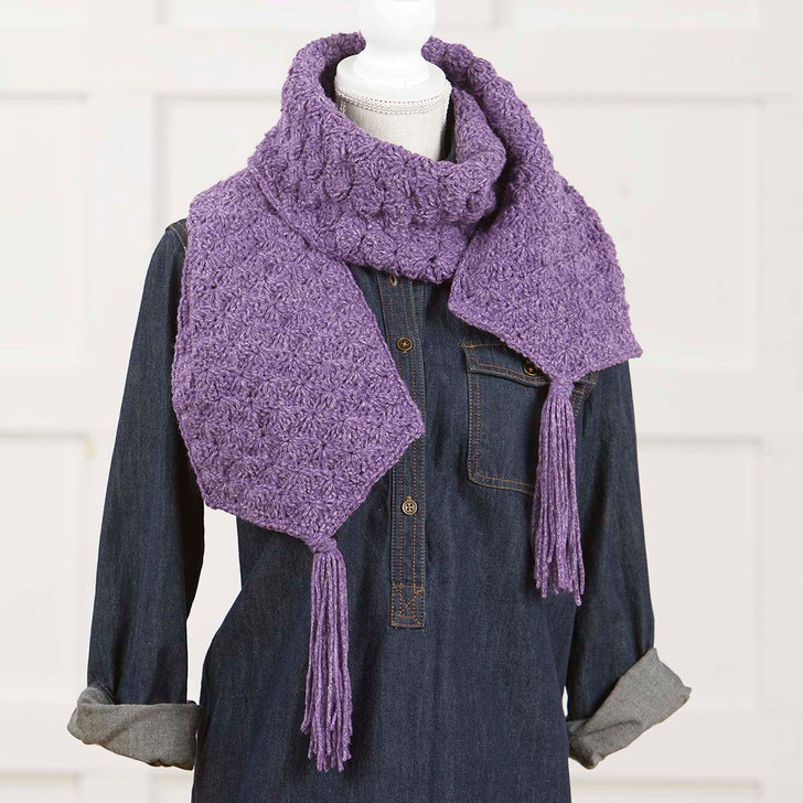 Herrschners Plum Passion Scarf Pattern Free Download