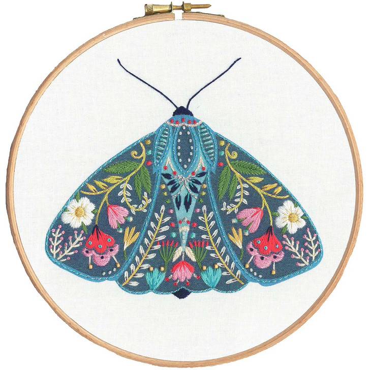 Bothy Threads Pollen-Moth Stamped Embroidery Kit