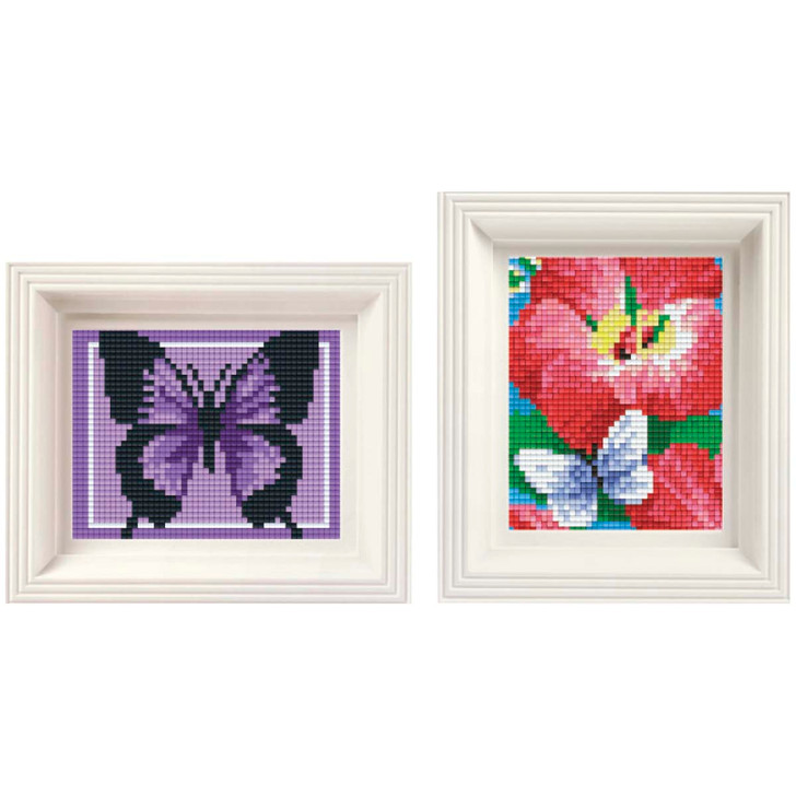 PixelHobby Butterfly Violet & Purple Butterfly, Set of 2 Mosaic Art Kit