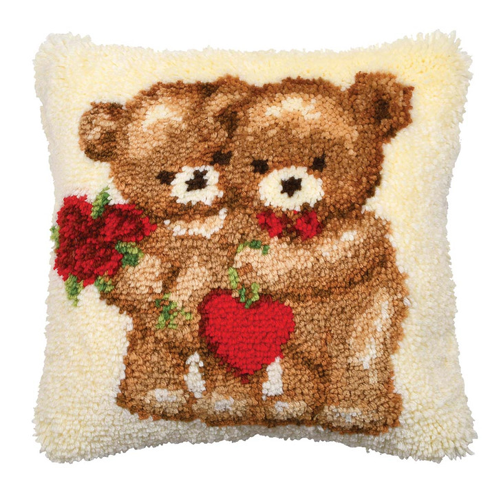 Vervaco Love Bears Pillow Cover Latch Hook Kit