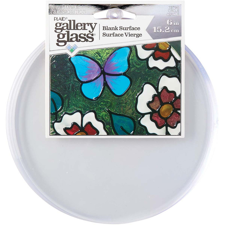 Plaid Gallery Glass 3 pc Circle